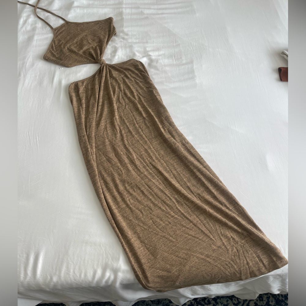 Tan cut out summer dress!